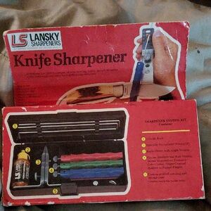 LANSKY Never Opened Still NIB Vintage 1986 Complete Sharpener System Kit - Black